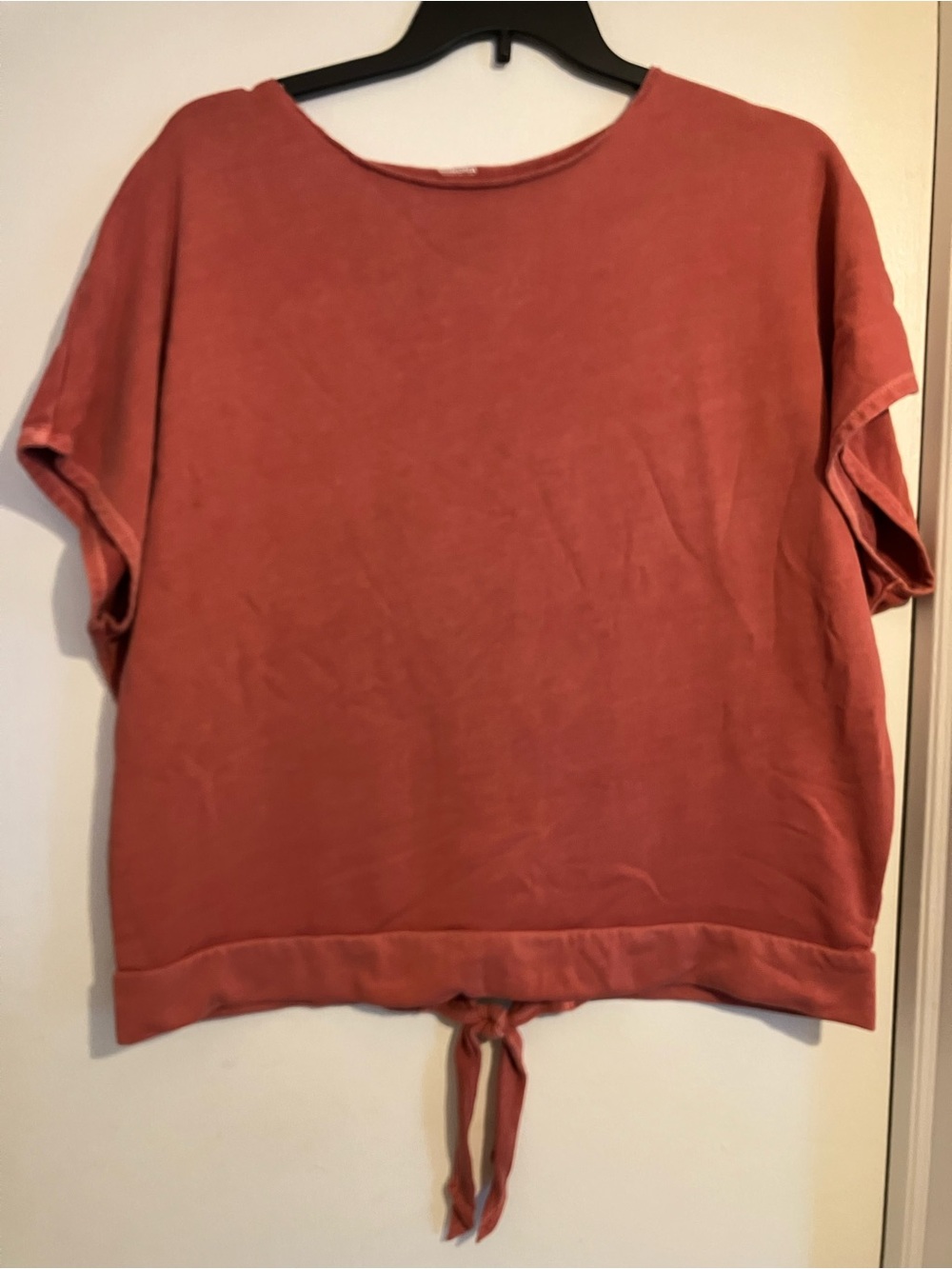 Sonoma Dusty Rose Tie-Hem Open Back Top